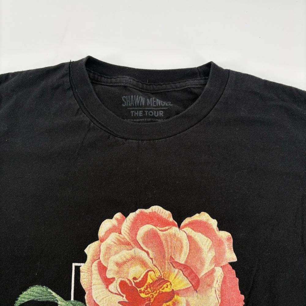 2019 Shawn Mendes The Tour Concert TShirt‎ Small Black Rose Double Sided